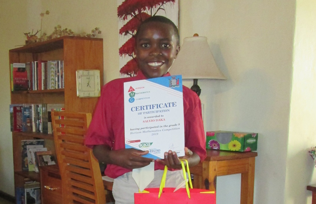 Rafiki Orphan Salvio wins Math Competition
