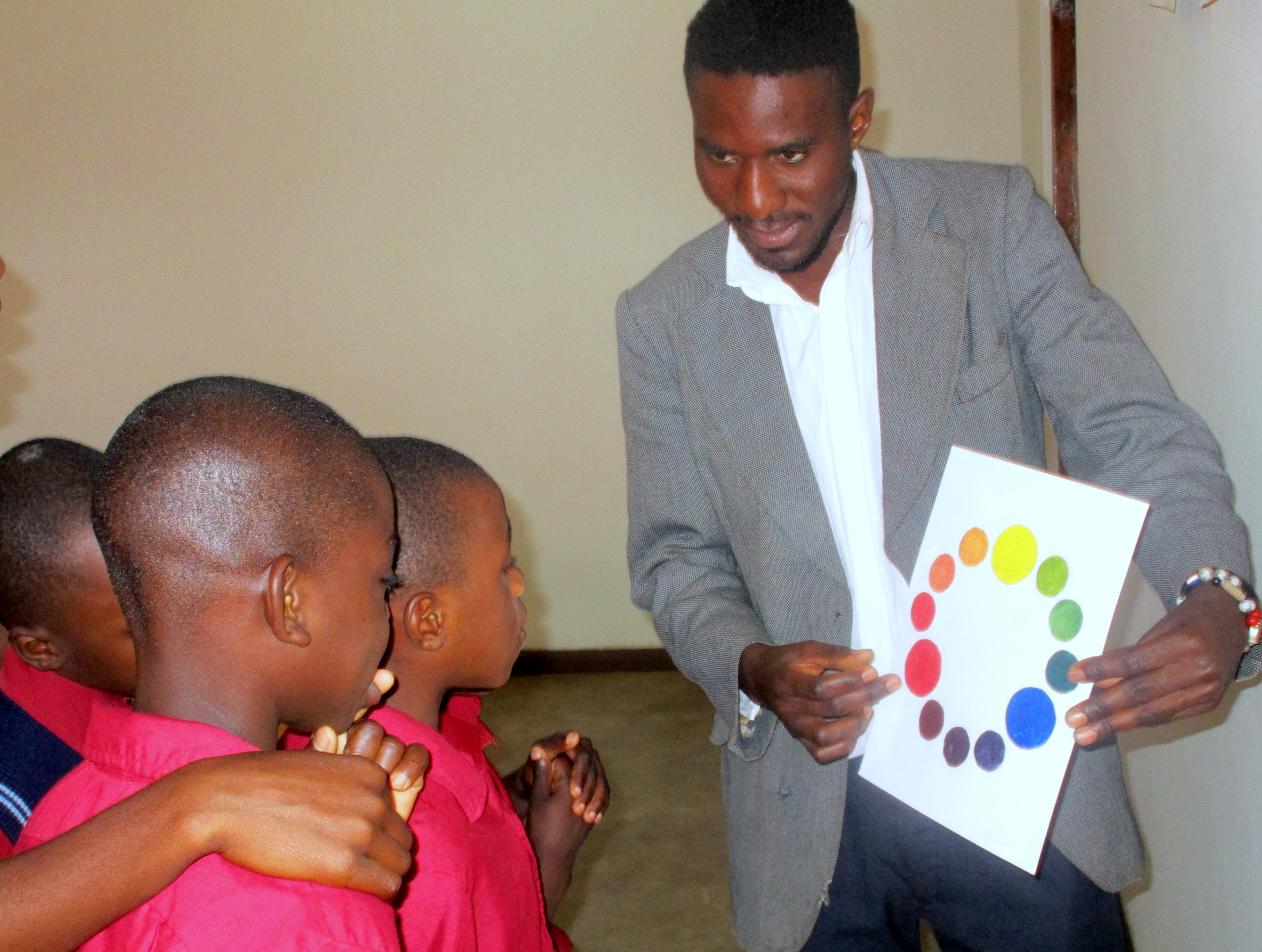 RICE Student with Color Wheel